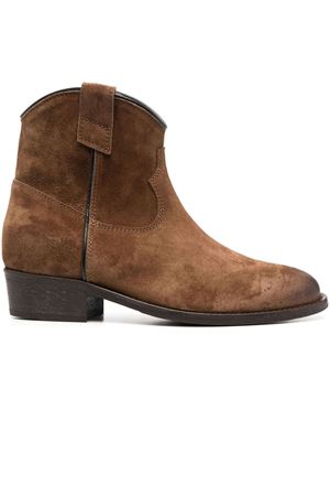 Brown calf suede ankle boots VIA ROMA 15 | 1476MARTORA